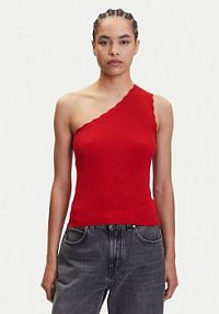 Top JDY czerwony damski 