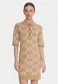 Sukienka dzianinowa PINKO beżowa 