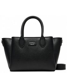 Torebka shopperka Emporio Armani czarna 