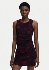 Sukienka koktajlowa Desigual bordowy Petofrunce 25WWVW20  Slim Fit