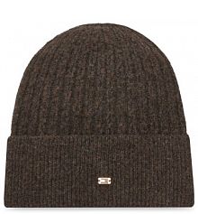 Czapka zimowa Tommy Hilfiger brązowa damska 