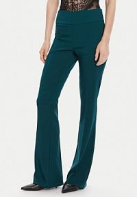 Spodnie eleganckie Rinascimento zielone damskie Materiałowe