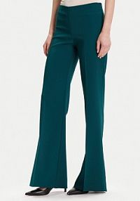 Spodnie eleganckie Rinascimento zielone damskie Palazzo