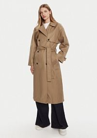 Trencz Calvin Klein brązowy LV044C501G  Regular Fit