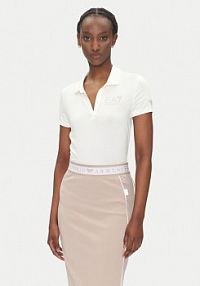 Koszulka polo EA7 Emporio Armani biała damska 