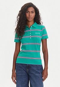 Top Guess Jeans zielony damski Polo