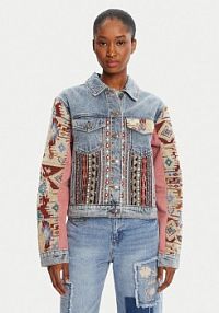 Kurtka jeansowe Desigual wielokolorowa damska Jeansowa