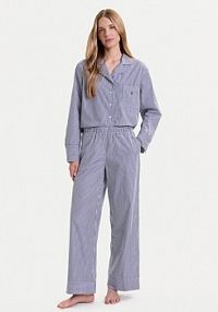 Piżama Polo Ralph Lauren niebieska damska 4P8004  Relaxed Fit