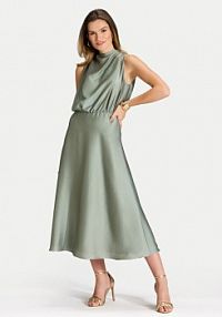 Sukienka koktajlowa Swing zielona 