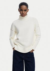 Golf Desigual biały damski 