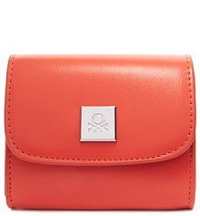 Portfel United Colors Of Benetton pomarańczowy damski Mały  Damski