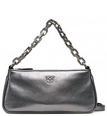 Torebka listonoszka PINKO srebrna 