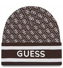Czapka zimowa Guess brązowa damska 