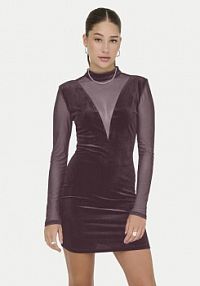 Sukienka koktajlowa ONLY fioletowa Smooth 15360667  Slim Fit