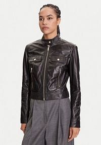 Kurtka przejściowa Marciano Guess czarna damska Skórzana