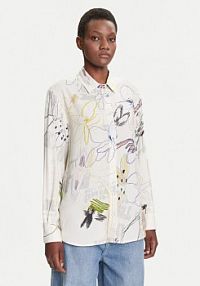Koszula Desigual biała damska Newsarty 25WWCW14  Loose Fit