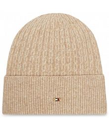 Czapka zimowa Tommy Hilfiger brązowa damska 