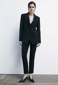 Spodnie cygaretki z Crêpe czarne PATRIZIA PEPE