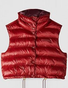 Kurtka puchowa krótka, bez rękawów, dwustronna czerwona PATRIZIA PEPE damska