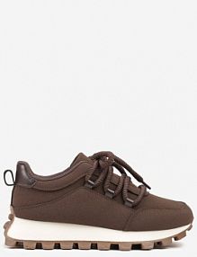 Brązowe sneakersy na Platformie Ozdobionej Tłoczeniem Zerla Renee damskie