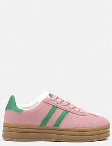 Ciemnoróżowe Klasyczne sneakersy na Niewysokiej Platformie Terilee Renee damskie