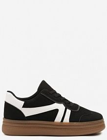 Czarne sneakersy Tenisówki Ozdobione Geometrycznym Wzorem Shie c'm paris damskie