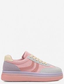 Różowo-Niebieskie sneakersy Typu Kultowe Tenisówki na Niskiej Platformie Olritia ideal damskie