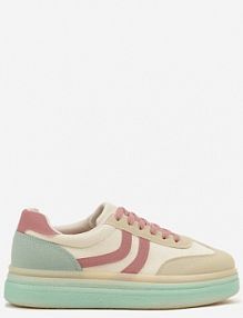 Jasnożółte sneakersy Typu Kultowe Tenisówki na Niskiej Platformie Olritia ideal damskie