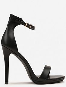 Czarne Klasyczne sandały na Szpilce natifine ciaodeo