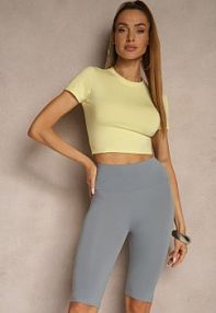 Jasnoniebieskie Klasyczne szorty o Fasonie Kolarek Livindra ideal damskie