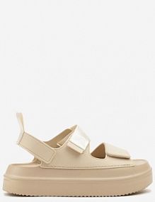 Beżowe sandały w Stylu Chunky na Platformie z Pianki Zapinane na Rzep Vinamia Renee damskie