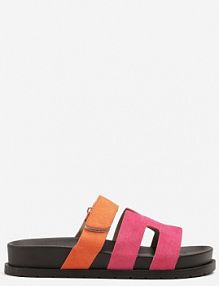 Fuksjowe klapki z Ekozamszu na Piankowej Podeszwie Zapinane na Rzep Nimiarianna l.day damskie