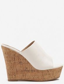 Białe klapki na Platformie i Koturnie Glesana ciaodeo