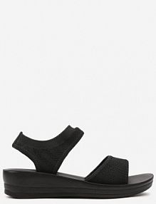 Czarne sandały Wsuwane na Koturnie Tiamaeve Renee