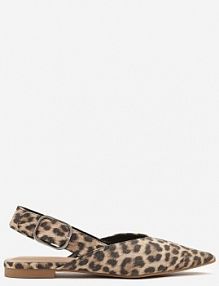 Panterkowe sandały Typu Slingback Ozdobione Klamrą Banelias ideal damskie