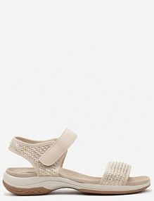 Beżowe sandały Ozdobione Plecionką Tataniria Renee damskie