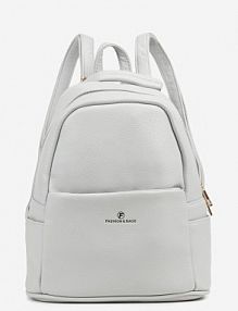 Szary plecak z Metalicznym Napisem Elisalla fashion damski