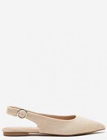 Beżowe sandały na Płaskiej Podeszwie Typu Slingback Nonarielae Renee damskie