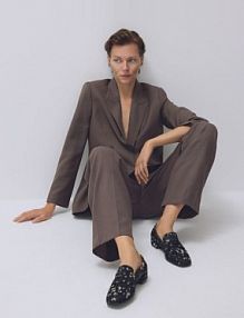 Skórzane loafersy z włosem Reserved 000IJ-MLC