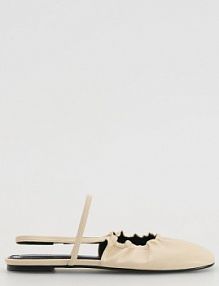 Baleriny z odkrytą piętą Reserved białe 023FF-00X