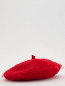 Beret z wełną Reserved czerwony 047IJ-33X