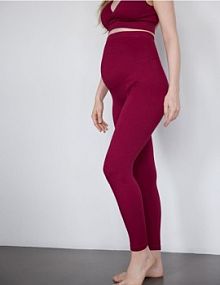 Bezszwowe legginsy Reserved czerwone damskie 072GT-83X