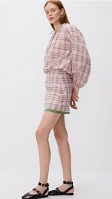 Spódnica mini w kratę Reserved różowa 085IT-03X