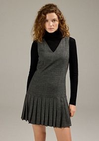 Sukienka z plisami Reserved szara 088GP-86X