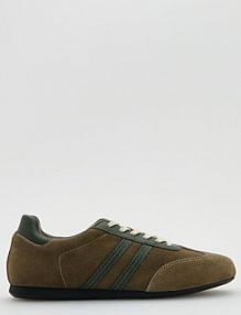 Zamszowe sneakersy Reserved zielone damskie 091FF-78X