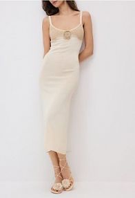 Dzianinowa sukienka Reserved biała 104HE-01X