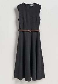 Sukienka z paskiem Reserved szara 112GP-86X