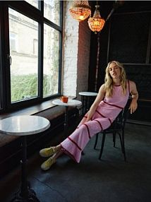 Dzianinowa sukienka maxi Reserved różowa 132FH-30X