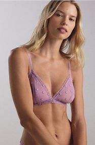 Biustonosz z haftem Reserved fioletowy 138EZ-45X