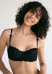 Miękki biustonosz z fiszbinami Reserved czarny 147EZ-99X